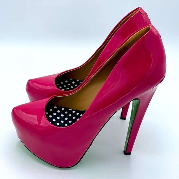 Taylor Says Hells Bells Magenta Stiletto Heels - Picture 7 of 9